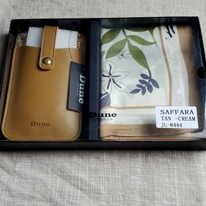 Dune London Cross Body Phone Holder and Scarf Set